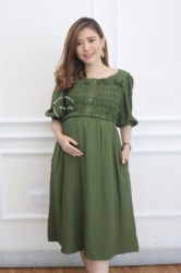 Mama Hamil Gwen Dress Wanita Hamil Menyusui Murah Modern Casual Dress Katun  DRO 209 12  large
